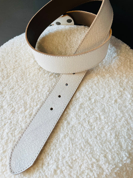 Ceinture cuir blanc  La Maison de Tadig